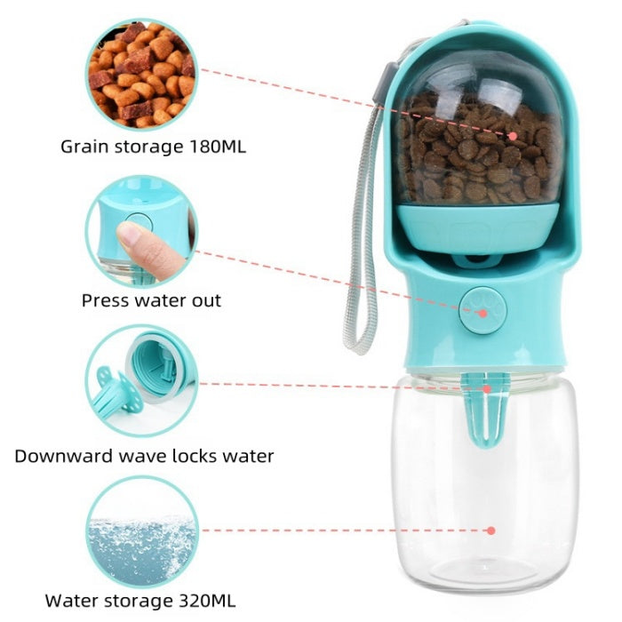 Pet Feeding & Water Cup 2-in-1 Portable
